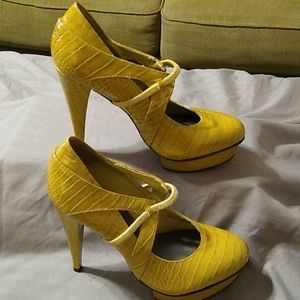 Green Mary Jane Style Platform Heels